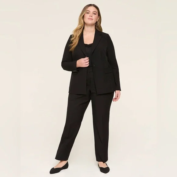 Like New! Lane Bryant Perfect Drape Blazer, Size 14, Black - Picture 4 of 8
